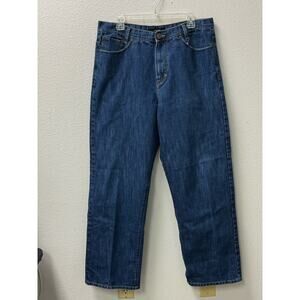 Sean John Men's Wide Leg Jeans Size 36 W. 30 L. Dark Blue‎